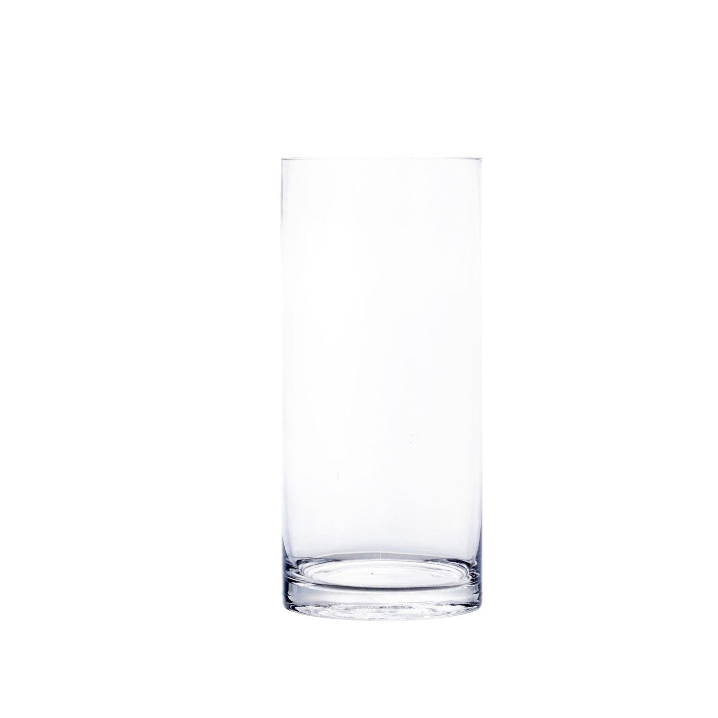 12 PCS Clear Glass Cylinder Vase D-4" H-9"
