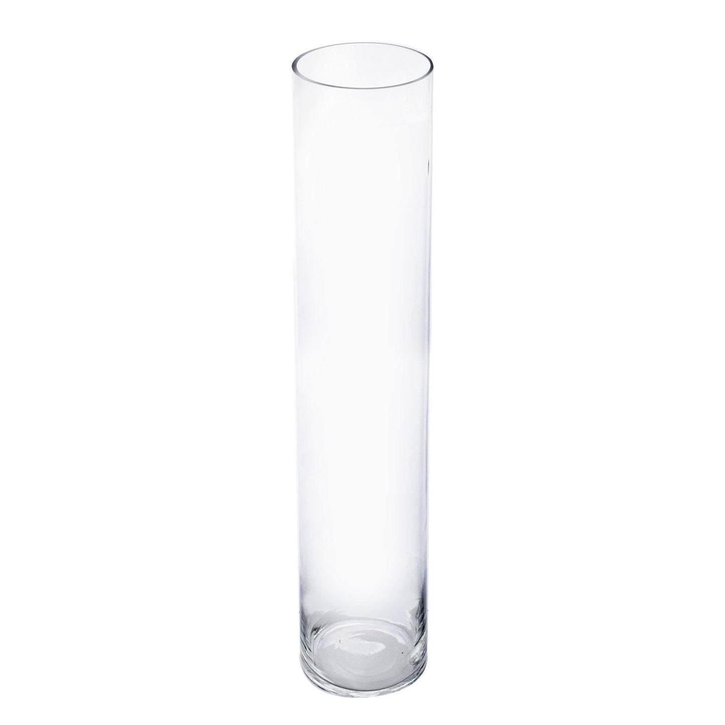 6 PCS Clear Glass Cylinder Vase D-5" H-24"