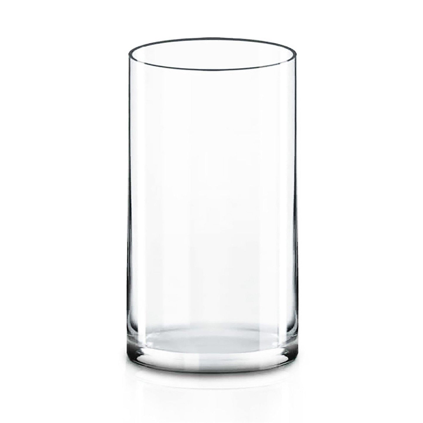 8 PCS Clear Glass Cylinder Vase D-6" H-12"