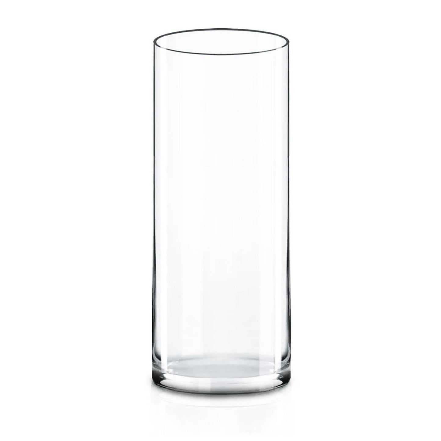 4 PCS Clear Glass Cylinder Vase D-6" H-16"