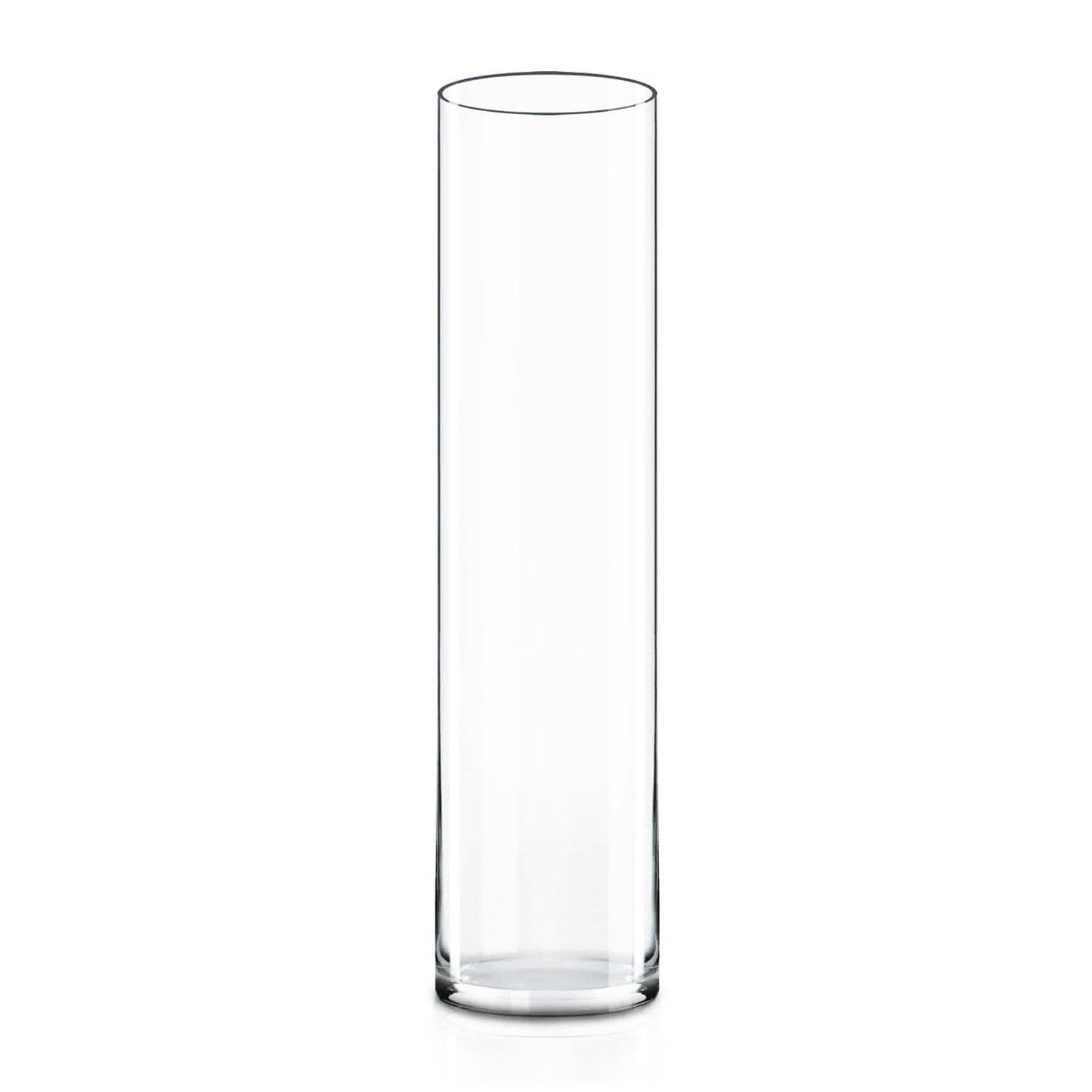 4 PCS Clear Glass Cylinder Vase D-6" H-26"
