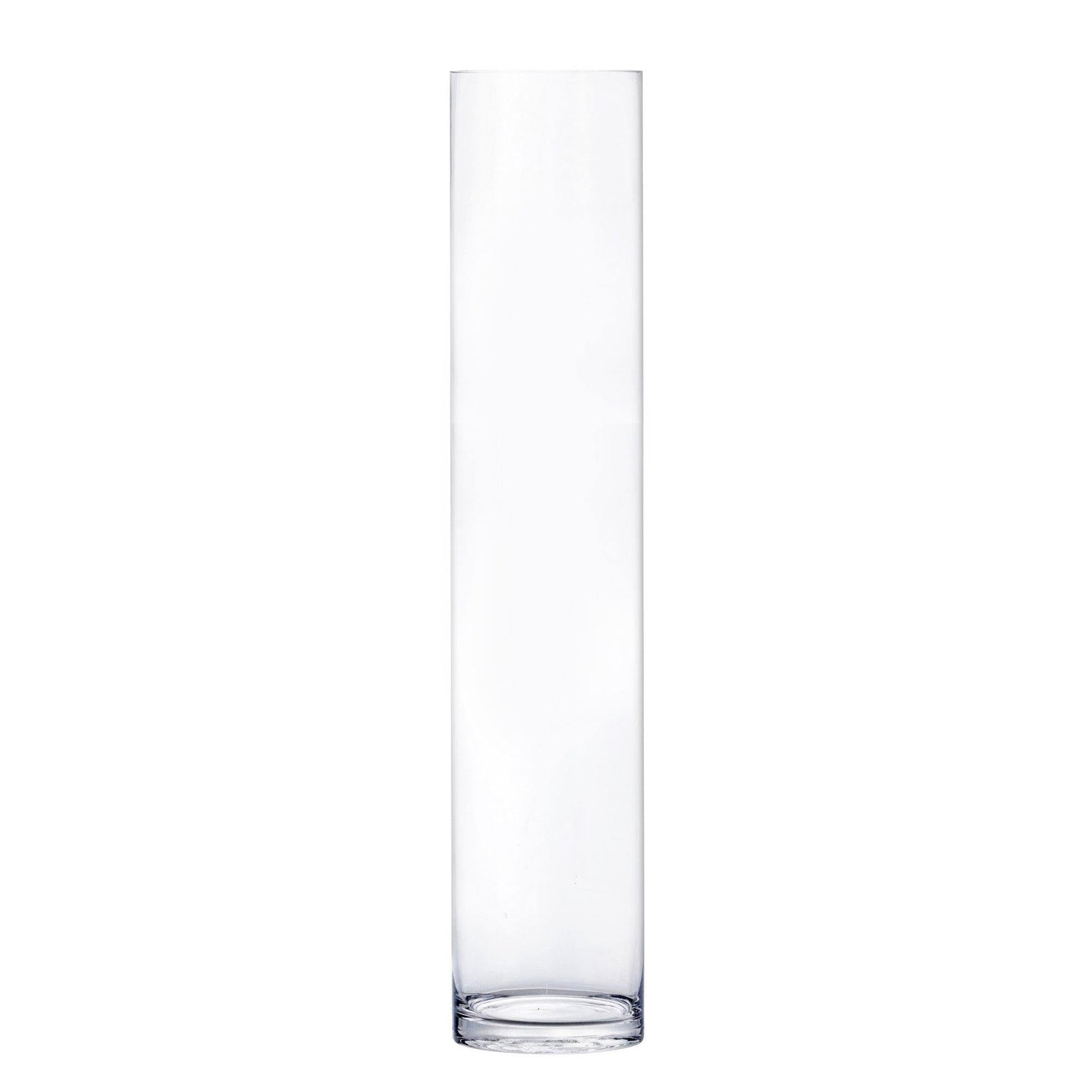 12 PCS Clear Glass Cylinder Vase D-4" H-20"