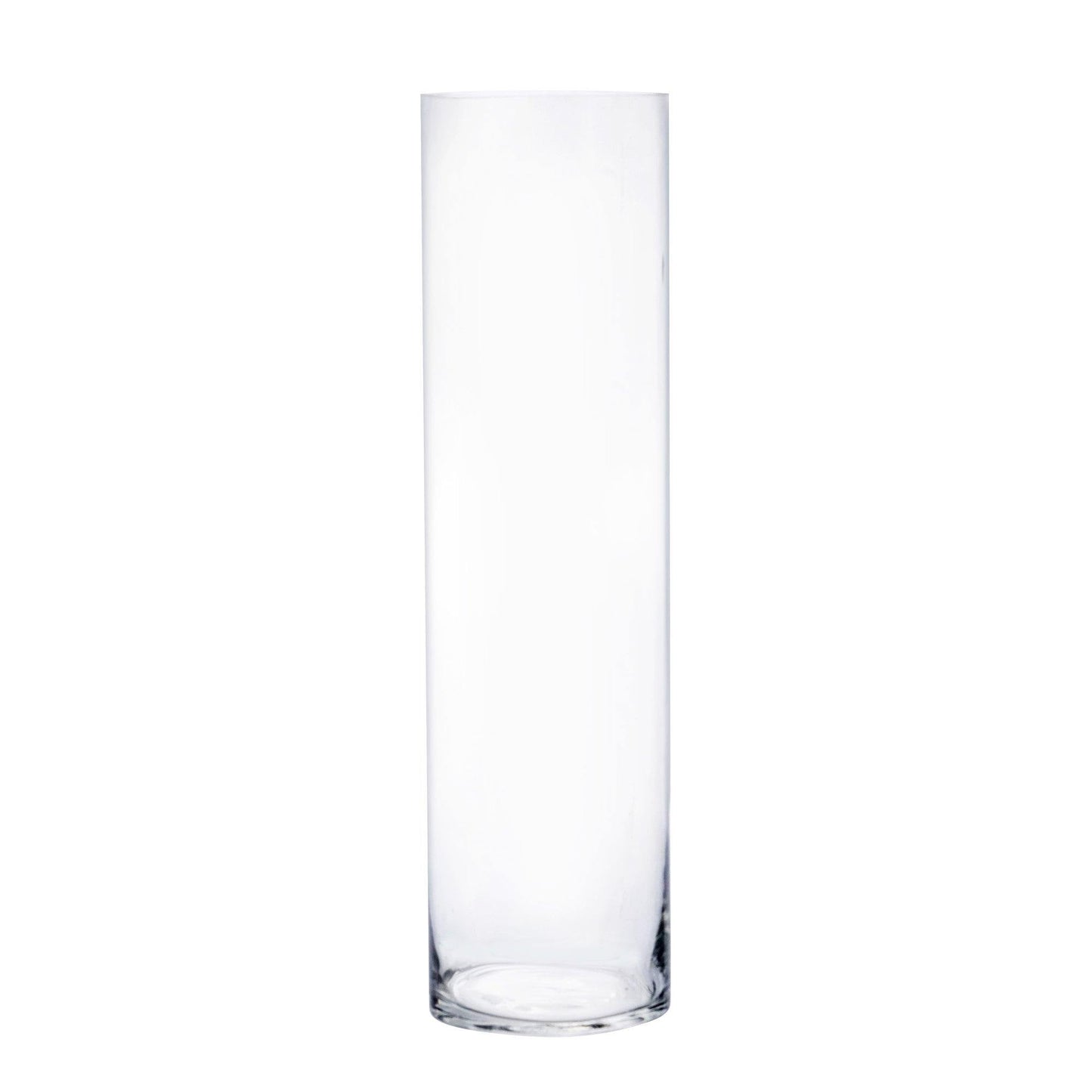 12 PCS Clear Glass Cylinder Vase D-5" H-18"
