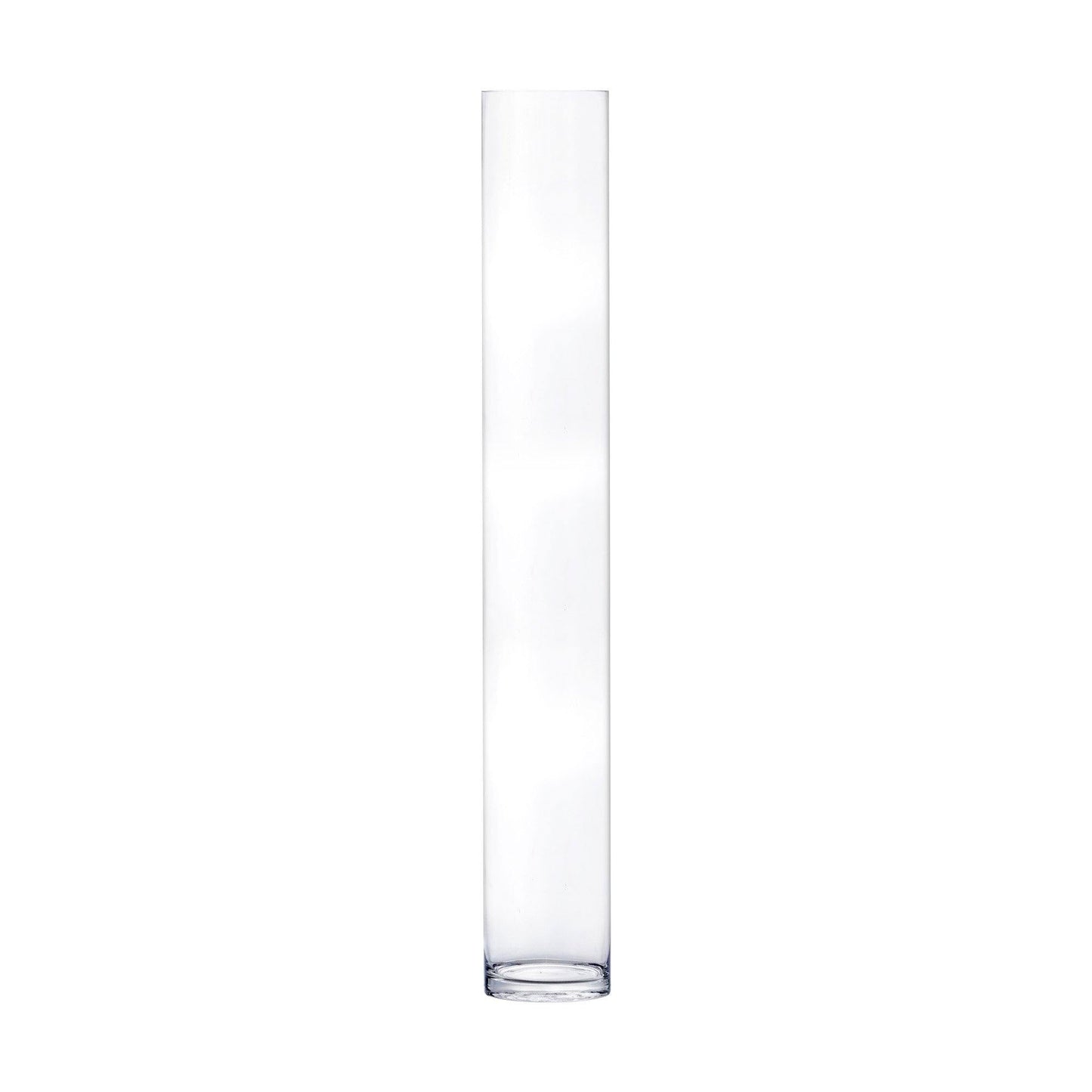12 PCS Clear Glass Cylinder Vase D-4" H-28"