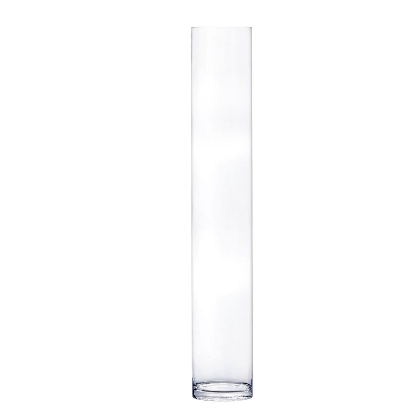 12 PCS Clear Glass Cylinder Vase D-4" H-24"