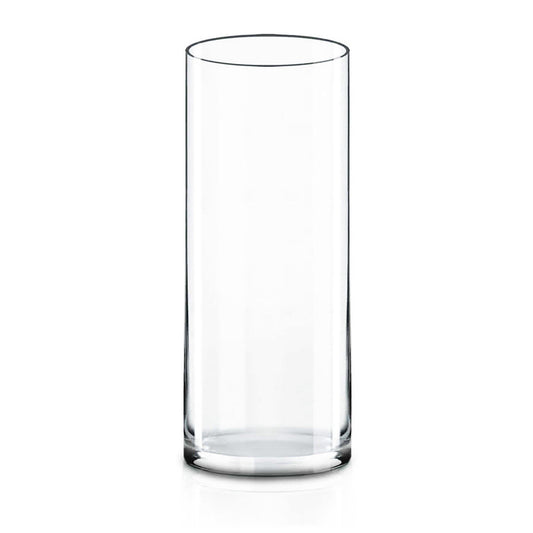4 PCS Clear Glass Cylinder Vase D-6" H-16"