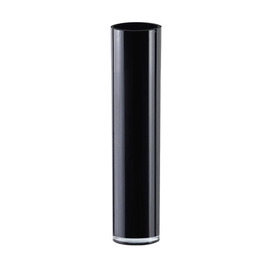 4 PCS Black Glass Cylinder Vase D-6" H-26"