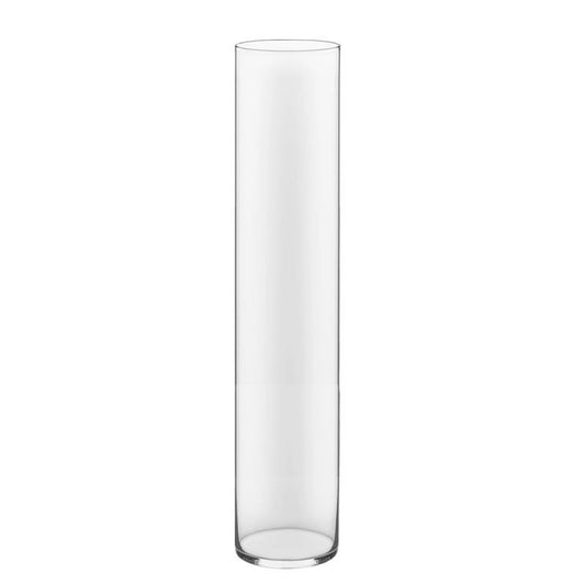 12 PCS Clear Glass Cylinder Vase D-4" H-20"