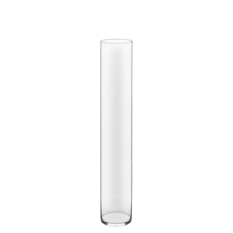 12 PCS Clear Glass Cylinder Vase D-4" H-24"