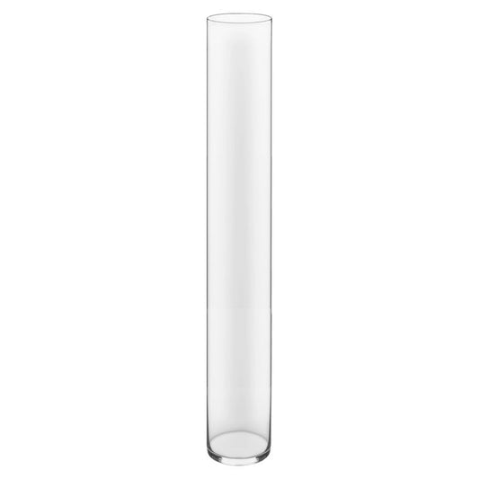 12 PCS Clear Glass Cylinder Vase D-4" H-28"